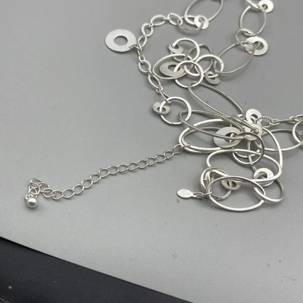 Silver double chain necklace by Premier Designs